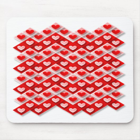 Love Heart Pattern Muismat (Voorkant)