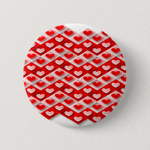 Love Heart Pattern Ronde Button 5,7 Cm