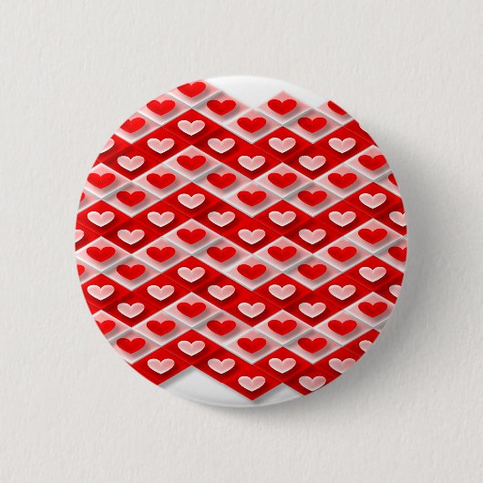 Love Heart Pattern Ronde Button 5,7 Cm (Voorkant)
