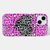 Love Heart Pattern Roze iPhone Case (Achterkant (horizontaal))