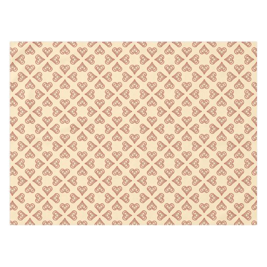 Love Heart Pattern Tafelkleed (Voorkant (Horizontaal))