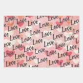 Love Heart Pattern Valentijn Inpakpapier Vel (Voorkant 3)