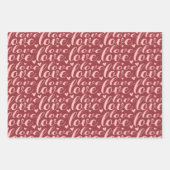 Love Heart Pattern Valentijnsdag Inpakpapier Vel (Voorkant 3)
