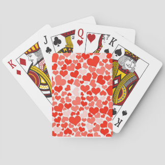 Love Heart Pink and Red Custom Year Pokerkaarten