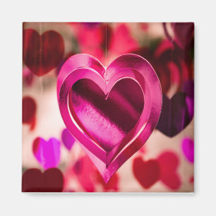 Love Heart Pink Valentijnsdag Jubileum Magneet