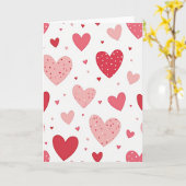 Love Heart Polka Dot Card Kaart (Gele Bloem)