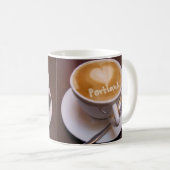 Love Heart Portland Cappuccino Coffee Cup Mug (Devant droit)