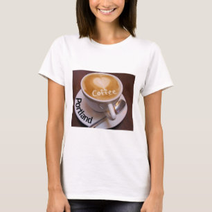 Love Heart Portland Cappuccino Koffiekop T-Shirt