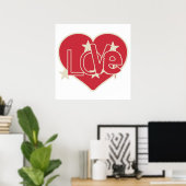 LOVE HEART POSTER (Thuiskantoor)