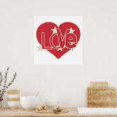 LOVE HEART POSTER (Keuken)