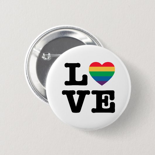 Love Heart Pride Button (Voorkant /achterkant)