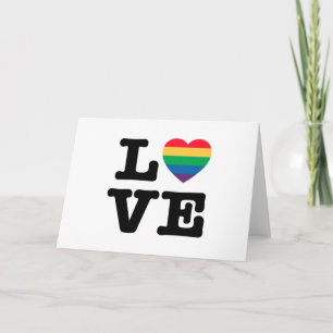 Love Heart Pride Wenskaart - Blank Inside Kaart