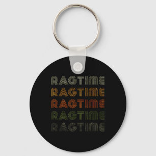 Love Heart Ragtime T-shirt Grunge Style Zwart Sleutelhanger