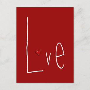 Love Heart Red Briefkaart