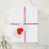 Love Heart Red Valentijns Gift Labels Cadeaulabel (Met Touw)