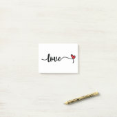 Love Heart Romance Post-it® Notes (Op bureau)