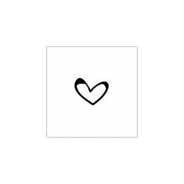 Love Heart Salon Coffee Loyalty Stamp Rubberstempel