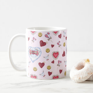 Love Heart Sewing Waterverf Koffiemok