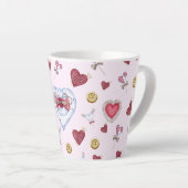 Love Heart Sewing Waterverf Latte Mok (Rechterhoek)