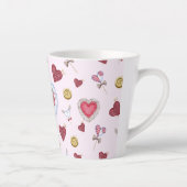Love Heart Sewing Waterverf Latte Mok (Rechts)