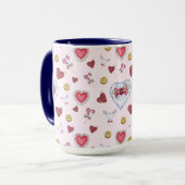 Love Heart Sewing Waterverf Mok (Voorkant links)