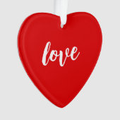 Love Heart Shape-kerstboomversiering Ornament (voorkant)