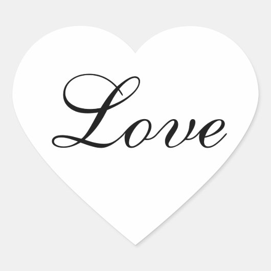 Love Heart Shape Sticker for Wedding Favor (Voorkant)