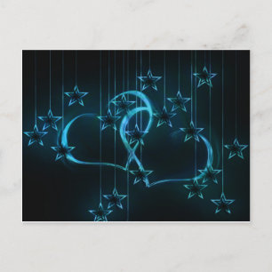 Love Heart Shower Birthday Party Destiny Stars Briefkaart
