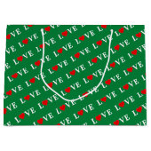 LOVE Heart simpele moderne chic elegant green Groot Cadeauzakje (Voorkant)