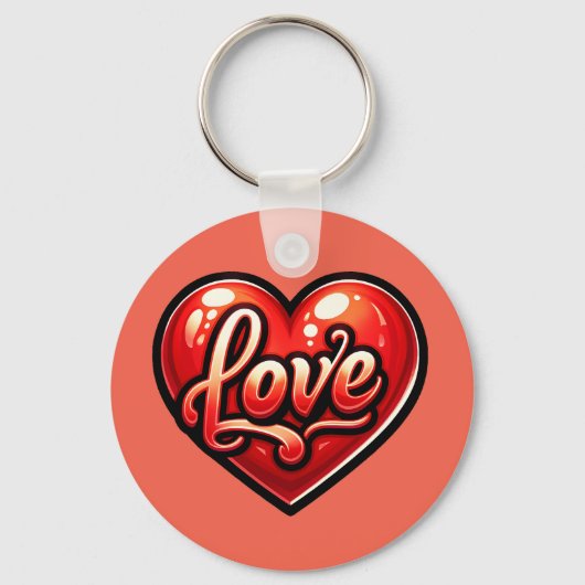 Love Heart Sleutelhanger (Voorkant)