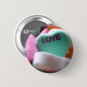 Love Heart Snoep Ronde Button 5,7 Cm (Voorkant /achterkant)