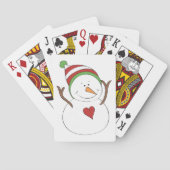 Love Heart Snowman Pokerkaarten (Achterkant)