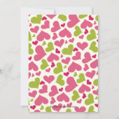 Love Heart Spring Baby shower Invitation Kaart (Achterkant)