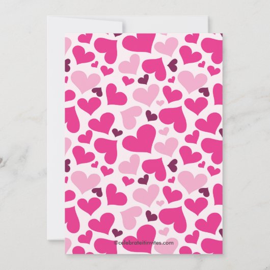 Love Heart Spring Invitation de douche nuptiale (Dos)
