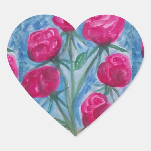 LOVE HEART STICKERS VAN ARTIEST PAULA REILLY. (Voorkant)