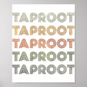 Love Heart Taproot T-shirt Grunge Vintage Stijl Zw Poster