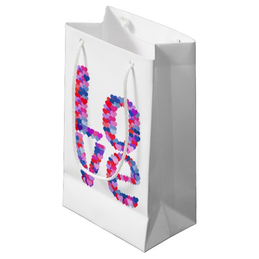 LOVE Heart Text Cadeau Sac cadeau (Devant Angle)