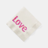 LOVE Heart Text Napkins Servet (Hoek)