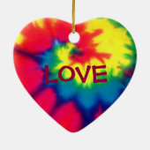 LOVE-Heart Tie Dye Kijk Ornament (Achterkant)