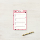 Love heart To Do Lijst met notities Post-it® Notes (Op bureau)