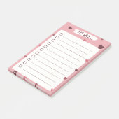 Love heart To Do Lijst met notities Post-it® Notes (Schuin)