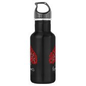 Love Heart Tree zwarte fles (Achterkant)