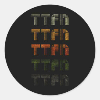 Love Heart TTFN T-shirt Grunge Style Zwart TTF Ronde Sticker
