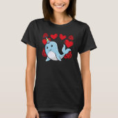 Love Heart Valentijnsdag Rozen Narwhal Boys Kinder T-shirt (Voorkant)