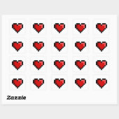 Love Heart Vierkante Sticker (Vel)