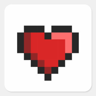 Love Heart Vierkante Sticker