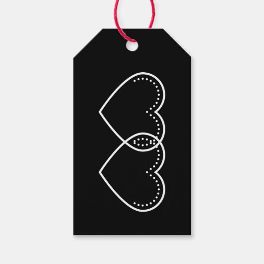 Love Heart White Valentijns Cadeaulabel (Voorkant)