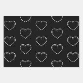 Love Heart White Valentijns Inpakpapier Vel (Voorkant 3)