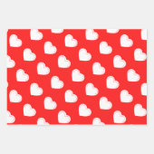 Love Heart White Valentijns's Wrapping Paper Sheet (Voorkant 2)