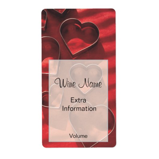 Love Heart Wine Étiquette (Devant)